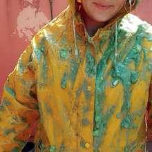 Thefetishgirl: Slime Rainwear Fun and Clean Off