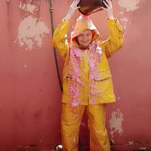 Thefetishgirl: Slime Rainwear Fun and Clean Off