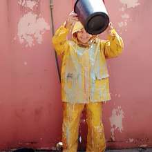 Thefetishgirl: Slime Rainwear Fun and Clean Off
