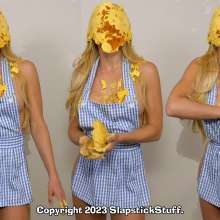 SlapstickStuff: Elly Returns to SlapstickStuff as a (Not Quite) Naked Baker!