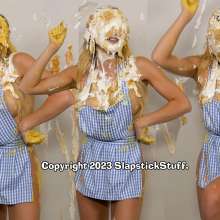 SlapstickStuff: Elly Returns to SlapstickStuff as a (Not Quite) Naked Baker!