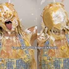 SlapstickStuff: Elly Returns to SlapstickStuff as a (Not Quite) Naked Baker!