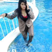 Hikari-Studio-Wam: Submerged in the Pool in a Business Suit