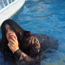 Hikari-Studio-Wam: Submerged in the Pool in a Business Suit