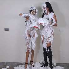 RevSlymsford: Thalia and Patricia Have A Sexy Lingerie Pie Fight