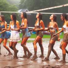Poseidon: More Mud Volleyball--Sorority Sisters vs Corporate Women