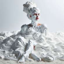 splathair2020: AI woman enjoying shaving cream on shag carpet