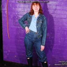 DungeonMasterOne: Miss Abigail Drenched in Double Denim!