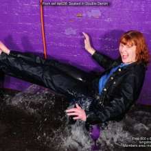 DungeonMasterOne: Miss Abigail Drenched in Double Denim!