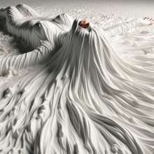 splathair2020: AI woman enjoying shaving cream on shag carpet