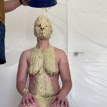 Slimed Models: Angela Gets Gross Green Slimed, Nude