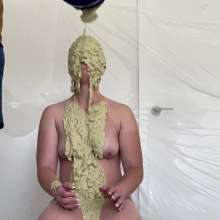 Slimed Models: Angela Gets Gross Green Slimed, Nude