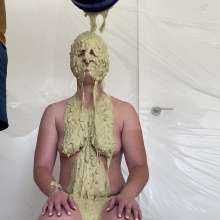 Slimed Models: Angela Gets Gross Green Slimed, Nude