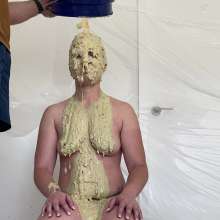 Slimed Models: Angela Gets Gross Green Slimed, Nude