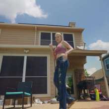 WetlookFashion: Angel Swims in Ripped Jeans and Crop Top