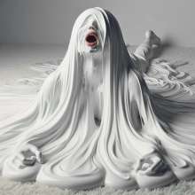 splathair2020: AI woman enjoying shaving cream on shag carpet