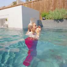 WetlookFashion: Casey Has Some Business in the Pool