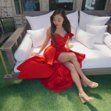 WetlookFashion: Christy Gets Her Gorgeous Designer Dress Wet