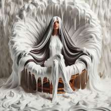 splathair2020: AI women relaxing on stress reducing wam furniture