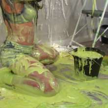 Miss Nicole: Ki Marie Gets Slimed and Pied for the Very First Time