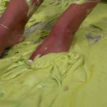 Miss Nicole: Ki Marie Gets Slimed and Pied for the Very First Time