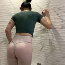WetPlace: Marina Bath In White Tight Shorts In Jacuzzi