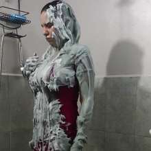 Ready2Wam Studio: Monica Gets Wet After A Slime Raining Slime