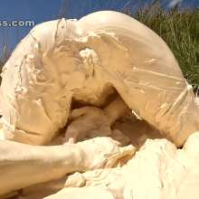 Jayce: Multiple Muddy Orgasms after Escape from White Muck!