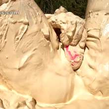 Jayce: Multiple Muddy Orgasms after Escape from White Muck!