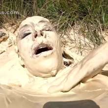 Jayce: Multiple Muddy Orgasms after Escape from White Muck!