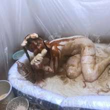 VioletVixen: Nasty Yucky Piggy Wallows in Slop Part 3 Humiliating Orgasm