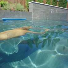 WetlookFashion: Natasha Gets Naked after a Swim in Her Dress