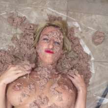 Slimed Models: New Model Ashley Covers Herself, Topless, in Wet Dog Food