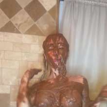 Slimed Models: Nude Sydney Covers Herself in Brownie Batter
