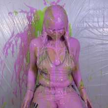 Miss Nicole: Sexy Giovanna Has a Blast Getting Slimed in Leather Pants