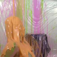Miss Nicole: Sexy Giovanna Has a Blast Getting Slimed in Leather Pants