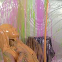 Miss Nicole: Sexy Giovanna Has a Blast Getting Slimed in Leather Pants