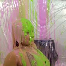 Miss Nicole: Sexy Giovanna Has a Blast Getting Slimed in Leather Pants