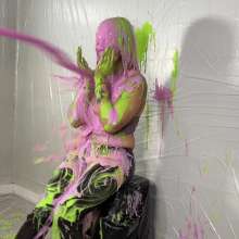 Miss Nicole: Sexy Giovanna Has a Blast Getting Slimed in Leather Pants