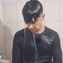 queeruy: Shower Fully-clothed after Storm + Explicit Ending (milk)
