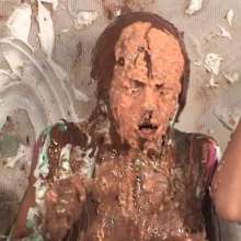 Anglefan: Danielle and Sasha have fun getting Aida pied