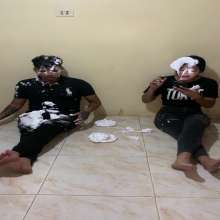 RevSlymsford: Sophia + Boyfriend Antoine Play A Fun Quiz With Pie Forfeits