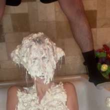 Slimed Models: Sydney's Nasty Wallowing in Dog Food