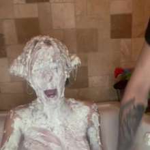 Slimed Models: Sydney's Nasty Wallowing in Dog Food