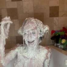 Slimed Models: Sydney's Nasty Wallowing in Dog Food