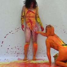 FOXY: Mina and Marion paint covered