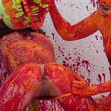 FOXY: Mina and Marion paint covered