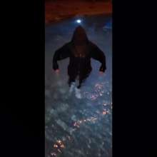 Wet Orchid: Wet Orchid's Night Swims In Jeans, Hoodie Sweater, Sneakers