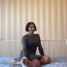 WetlookMissVikiWAM: Diana Watches Me Jerk Off!  Pour Champagne on Me When I Cum!