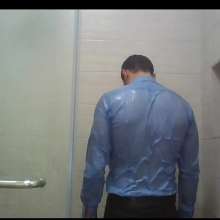 WETColours: Lorenzo in a Fantastic Wetlook Shirt in the Shower